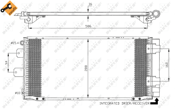 Condenseur, climatisation NRF 35436
