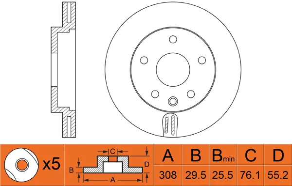 Disque de frein FIT FR0427V