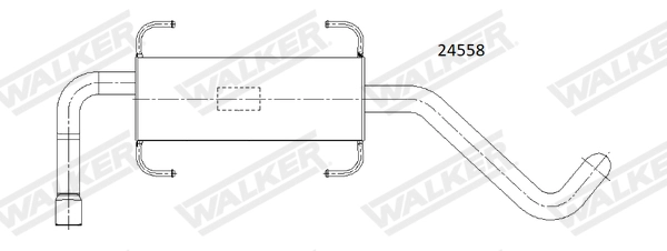 Silencieux arrière WALKER 24558