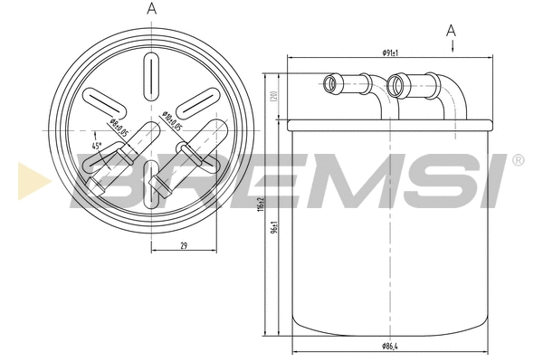 Filtre à carburant BREMSI FE0059