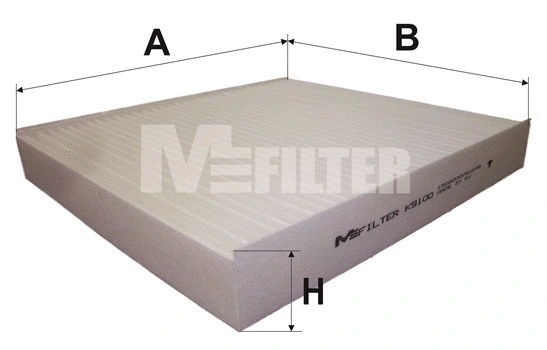 Filtre, air de l'habitacle MFILTER K 9100