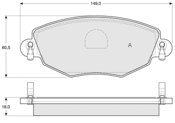 Kit de plaquettes de frein, frein à disque MTR MT518