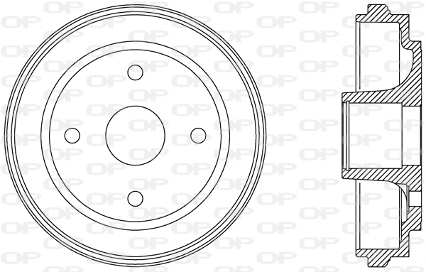 Tambour de frein OPEN PARTS BAD9063.30