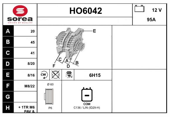 Alternateur SERA HO6042