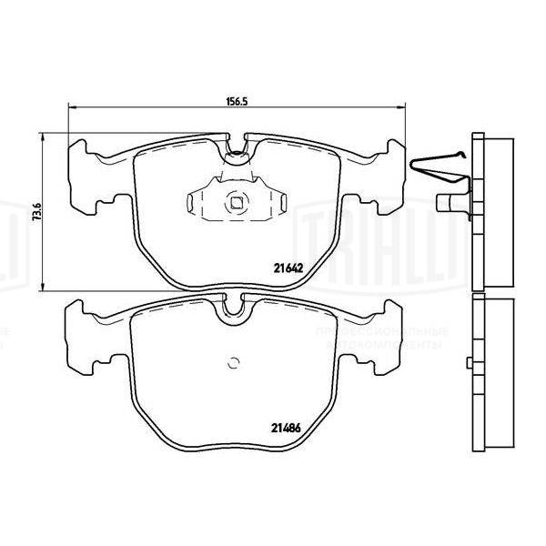 Kit de plaquettes de frein, frein à disque TRIALLI PF 4175