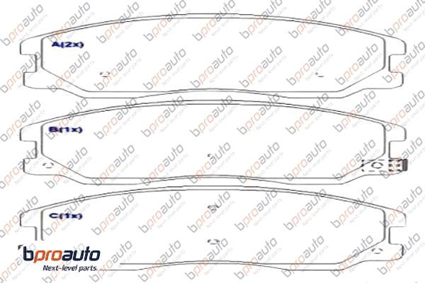 Kit de plaquettes de frein, frein à disque BPROAUTO 1BP30993AA