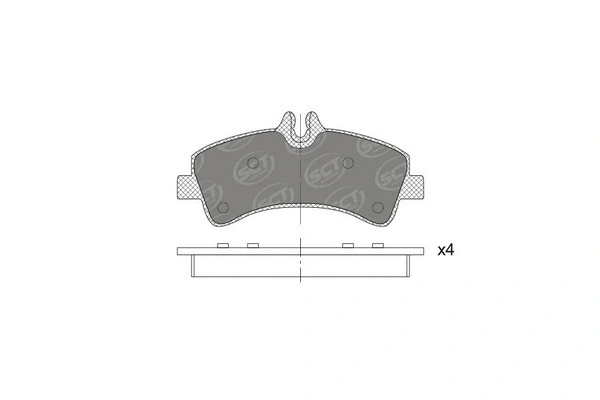 Kit de plaquettes de frein, frein à disque SCT - MANNOL SP 745 PR