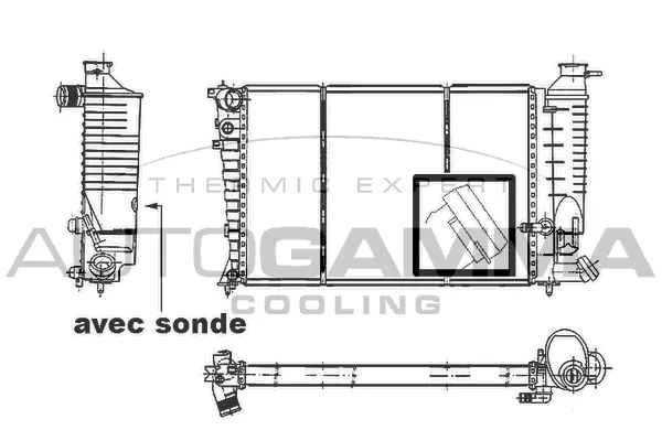 Radiateur, refroidissement du moteur AUTOGAMMA 100236
