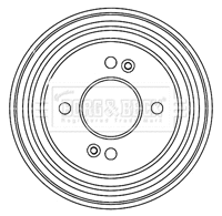 Tambour de frein BORG & BECK BBR7206