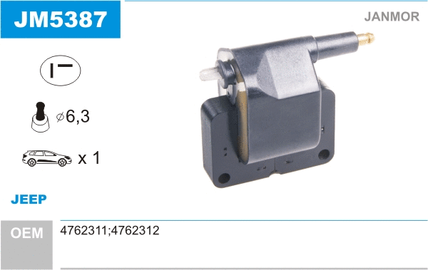 Bobine d'allumage JANMOR JM5387