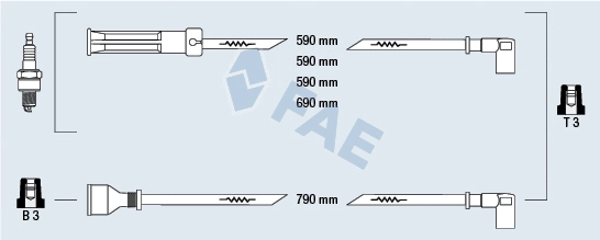Kit de câbles d'allumage FAE 85410