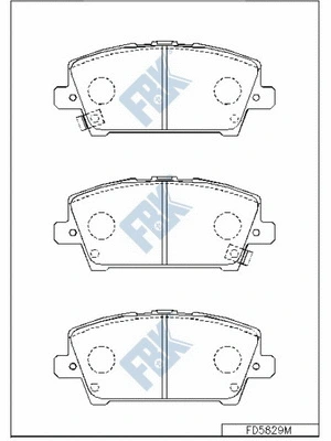 Kit de plaquettes de frein, frein à disque FBK FD5829M