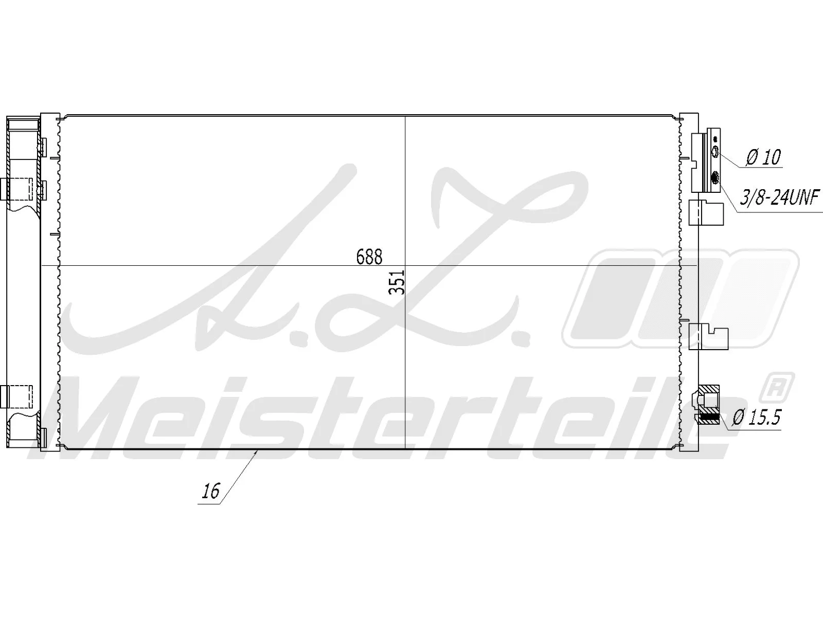 Condenseur, climatisation A.Z. Meisterteile AZMT-45-030-1400