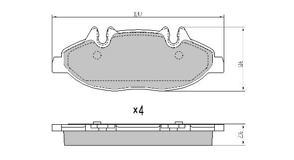 Kit de plaquettes de frein, frein à disque FREMAX FBP-1382