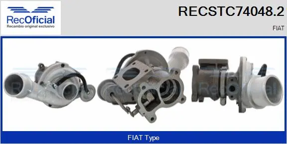 Turbocompresseur, suralimentation RECOFICIAL RECSTC74048.2