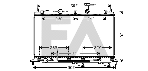 Radiateur, refroidissement du moteur EACLIMA 31R28138