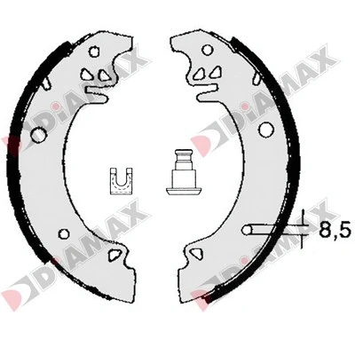 Jeu de mâchoires de frein DIAMAX N01040