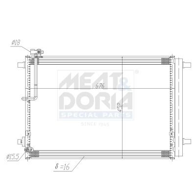 Condenseur, climatisation MEAT & DORIA 991274