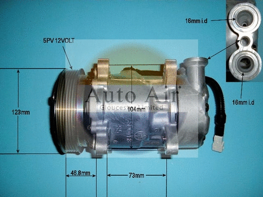 Compresseur, climatisation AUTO AIR GLOUCESTER 14-1431R