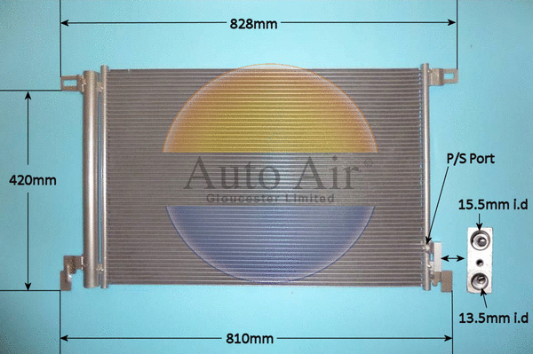 Condenseur, climatisation AUTO AIR GLOUCESTER 16-0057