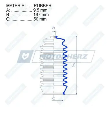 Joint-soufflet, direction MOTORHERZ RDZ0217MG