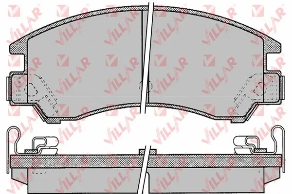 Kit de plaquettes de frein, frein à disque VILLAR 626.0047