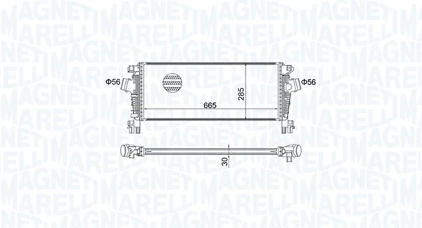Refroidisseur d'air de suralimentation MAGNETI MARELLI 351319205070