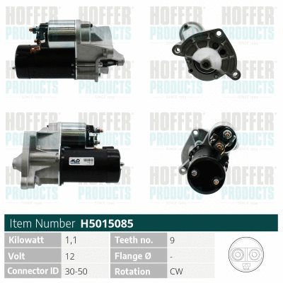 Démarreur HOFFER H5015085
