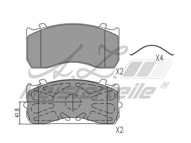 Kit de plaquettes de frein, frein à disque A.Z. Meisterteile AZMT-44-022-2358