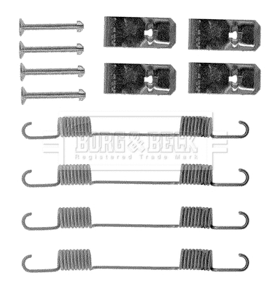 Kit d'accessoires, mâchoire de frein BORG & BECK BBK6011
