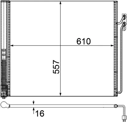 Condenseur, climatisation MAHLE AC 586 000P