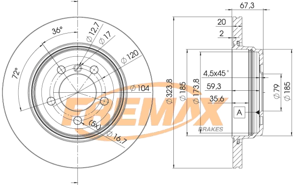 Disque de frein FREMAX BD-6127