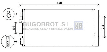 Condenseur, climatisation BUGOBROT 62-RT5483