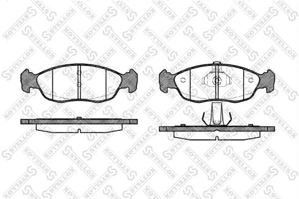 Kit de plaquettes de frein, frein à disque STELLOX 472 010B-SX