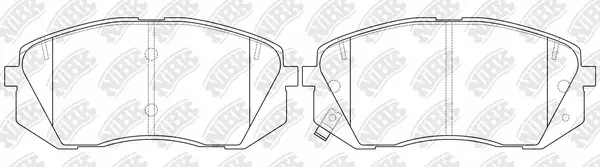 Kit de plaquettes de frein, frein à disque NiBK PN0578