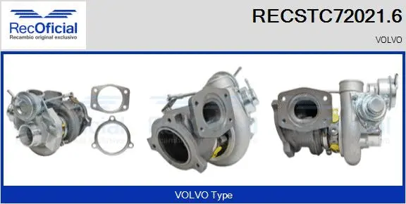Turbocompresseur, suralimentation RECOFICIAL RECSTC72021.6
