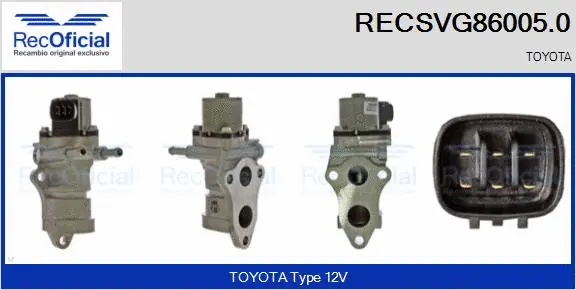 Vanne EGR RECOFICIAL RECSVG86005.0