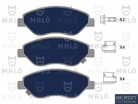 Kit de plaquettes de frein, frein à disque AKRON-MALÒ 1051337