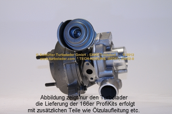 Turbocompresseur, suralimentation SCHLÜTTER TURBOLADER 166-02290MAX