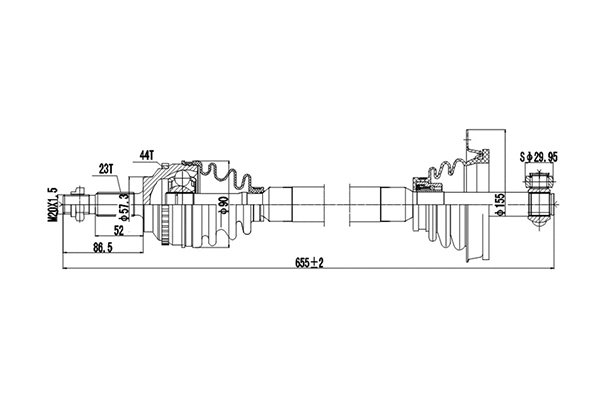 Arbre de transmission DYNAMATRIX DDS250314