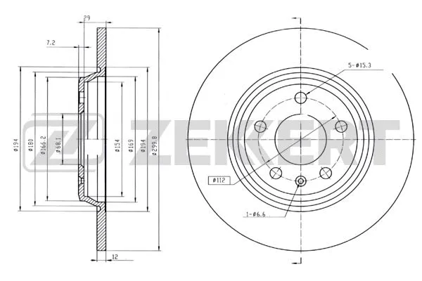 Disque de frein ZEKKERT BS-5842B