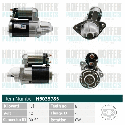 Démarreur HOFFER H5035785