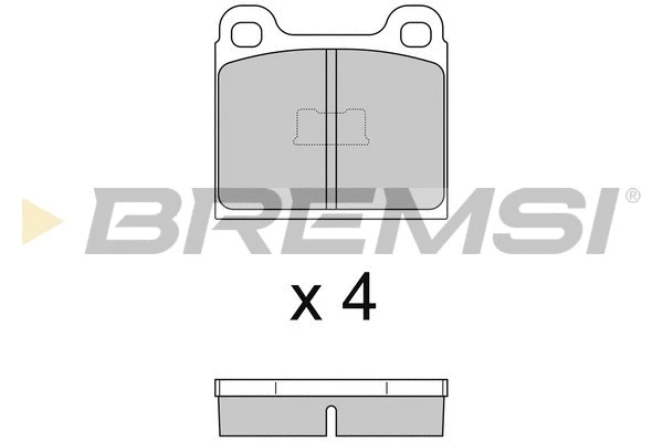 Kit de plaquettes de frein, frein à disque BREMSI BP2054