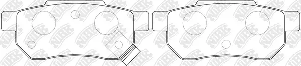 Kit de plaquettes de frein, frein à disque NiBK PN8206