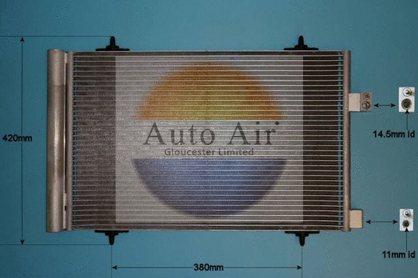 Condenseur, climatisation AUTO AIR GLOUCESTER 16-6232