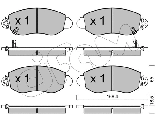 Kit de plaquettes de frein, frein à disque CIFAM 822-320-0