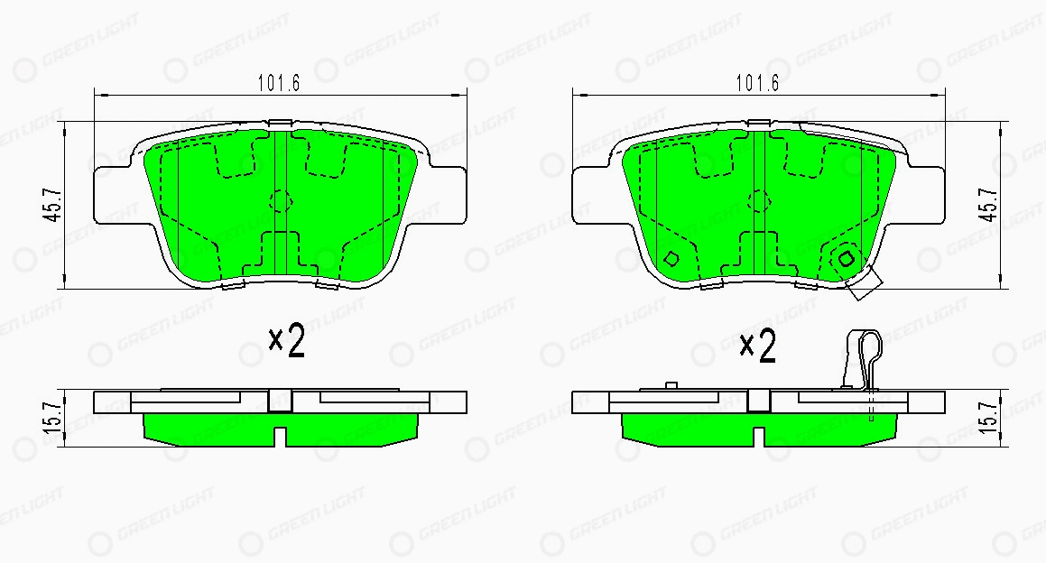 Kit de plaquettes de frein, frein à disque Automotive Adriado GLBP0121