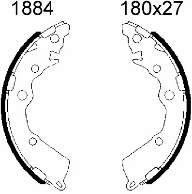 Jeu de mâchoires de frein BSF 01884