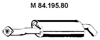 Silencieux central EBERSPÄCHER 84.195.80