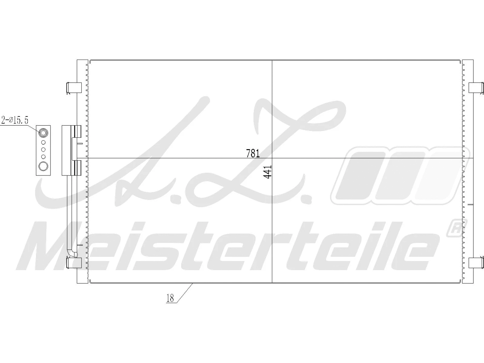 Condenseur, climatisation A.Z. Meisterteile AZMT-45-030-1240